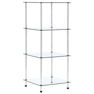 vidaXL Estanter&iacute;a 4 niveles cristal templado transparente 40x40x100 cm