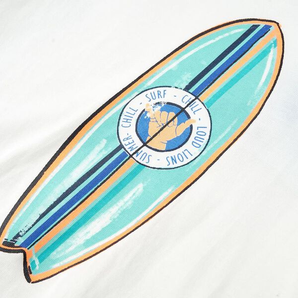 Camiseta de manga corta infantil color crudo 128