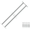vidaXL Rejas para ventanas 700-1050 mm Acero Galvanizado Plateado
