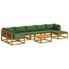 vidaXL Juego de Sof&aacute; 8 uds. Natural Madera de Acacia S&oacute;lida