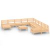 vidaXL Juego de muebles de jard&iacute;n 12 piezas madera maciza de pino