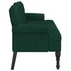 vidaXL Banco con respaldo terciopelo verde oscuro 119,5x64,5x75 cm