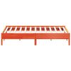vidaXL Cama sin colch&oacute;n madera maciza de pino marr&oacute;n cera 200x200 cm