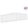 vidaXL Cestas de gaviones 7 uds forma de arco hierro 400x50x80/100 cm