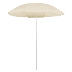 vidaXL Sombrilla de jard&iacute;n con palo de acero arena 180 cm
