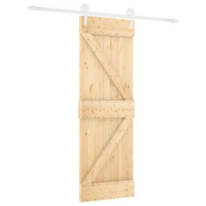 vidaXL Puerta Corredera Natural y Blanco 70 x 210 cm