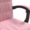 vidaXL Silla de oficina reclinable terciopelo rosa