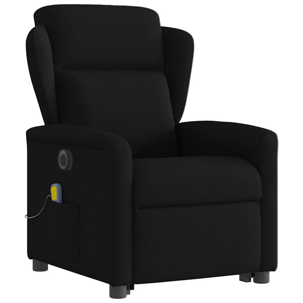vidaXL Sill&oacute;n de masaje el&eacute;ctrico reclinable elevable tela negro
