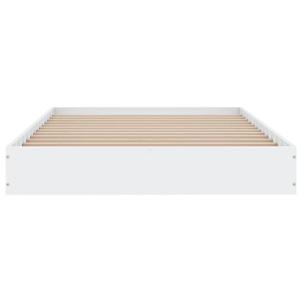 vidaXL Estructura de cama madera de ingenier&iacute;a blanca 90x190 cm