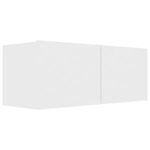 vidaXL Mueble para TV madera contrachapada blanco 80x30x30 cm