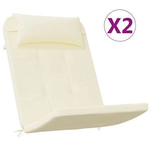 vidaXL Cojines para silla Adirondack 2 uds tela Oxford color crema