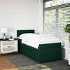 vidaXL Cama box spring con colch&oacute;n terciopelo verde oscuro 90x190 cm