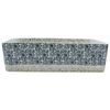 vidaXL Lavabo de encimera rectangular cerámica gris azul 46x35,5x13 cm