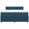 vidaXL Cama box spring con colch&oacute;n terciopelo azul 200x200 cm