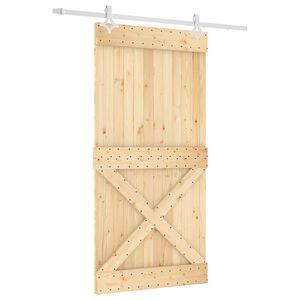 vidaXL Puerta Corredera Natural y Blanco 100 x 210 cm