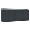 vidaXL Cobertizo de jard&iacute;n de pared acero galvanizado 118x382x178 cm