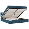 vidaXL Estructura de cama otomana colch&oacute;n azul oscuro 180x200 cm