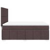 vidaXL Cama box spring con colch&oacute;n tela marr&oacute;n oscuro 140x190 cm