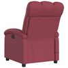 vidaXL Sill&oacute;n de masaje reclinable el&eacute;ctrico tela rojo tinto