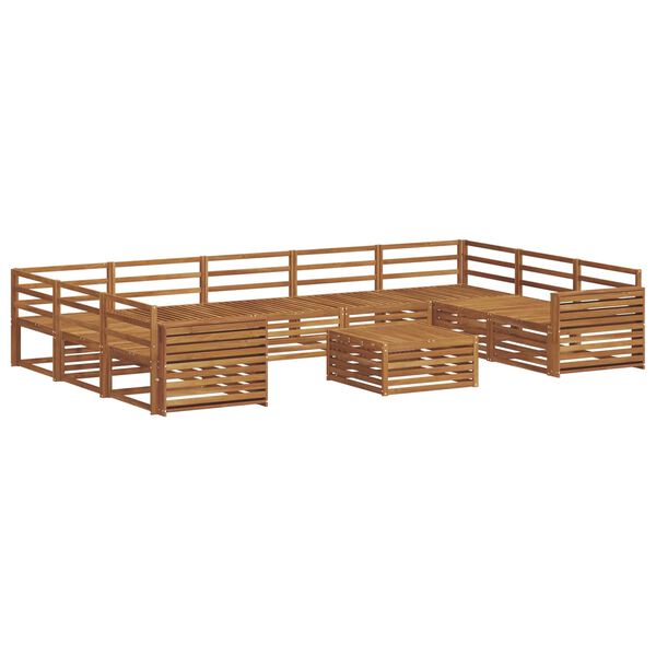 vidaXL Juegos de sof&aacute;s 10 pcs Natural Madera de Acacia S&oacute;lida