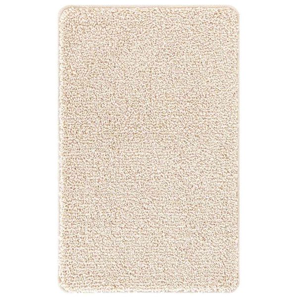 vidaXL Alfombrilla de ba&ntilde;o antideslizante Crema 50 x 80 cm PP