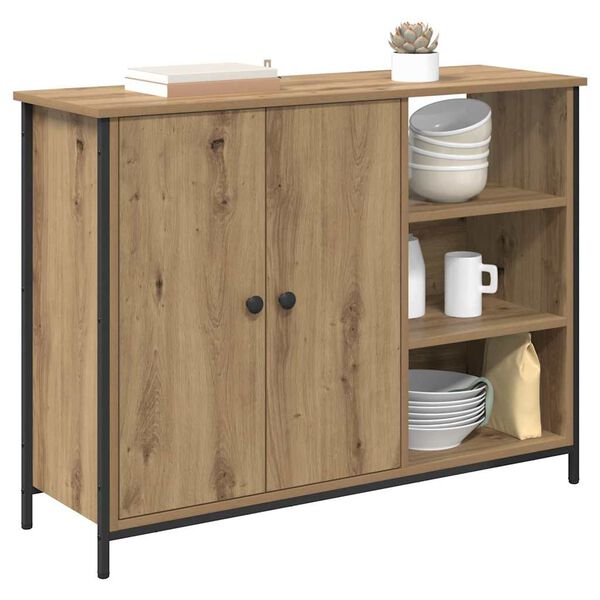 vidaXL Vitrina Roble artesanal 100 x 33 x 75 cm Madera contrachapada