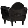 vidaXL Sill&oacute;n de cuero aut&eacute;ntico negro 77x65x79 cm