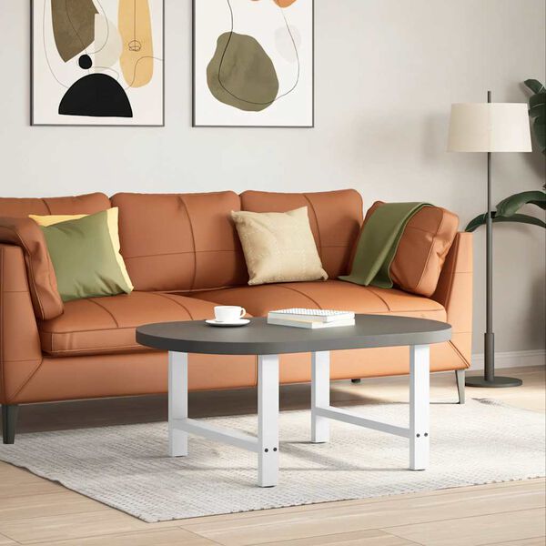 vidaXL Patas para mesa de centro blancas (2 unidades, 70 x 42-43 cm, acero)