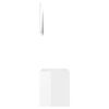 vidaXL Set muebles de ba&ntilde;o 2 piezas madera contrachapada blanco brillo
