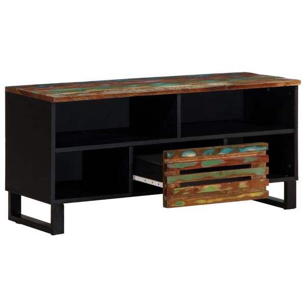 vidaXL Mueble de TV madera maciza de acacia 100x34x46 cm