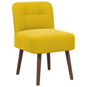 vidaXL Silla de estilo zueco Amarillo Terciopelo