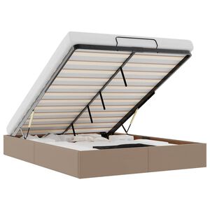 vidaXL Estructura cama otomana sin colch&oacute;n 140x190 cm cappucino