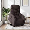 vidaXL Sillón eléctrico reclinable elevable de tela marrón oscuro
