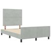 vidaXL Cama tipo Box Spring Gris claro 120 x 200 cm Terciopelo