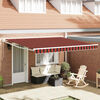 vidaXL Toldo Retr&aacute;ctil Manual Naranja y Marr&oacute;n 400 x 300 cm