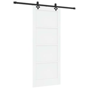 vidaXL Puerta Corredera Blanco y Negro 83 x 202 cm