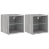 vidaXL Muebles TV de pared luces LED 2 uds gris Sonoma 30x28,5x30 cm