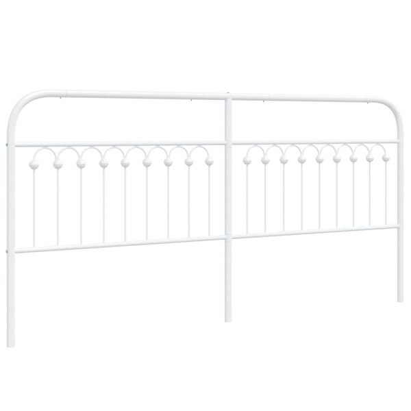 vidaXL Cabecero de metal blanco 200 cm