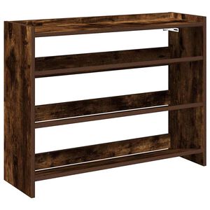 vidaXL Zapatero madera contrachapada roble ahumado 80x25x62 cm