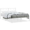 vidaXL Estructura cama sin colch&oacute;n con cabecero metal blanco 135x190cm