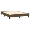 vidaXL Cama box spring con colch&oacute;n tela marr&oacute;n oscuro 140x190 cm