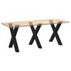 vidaXL Patas para mesa de comedor en forma de X (3 unidades), color negro, 70 x (72-73) cm, acero