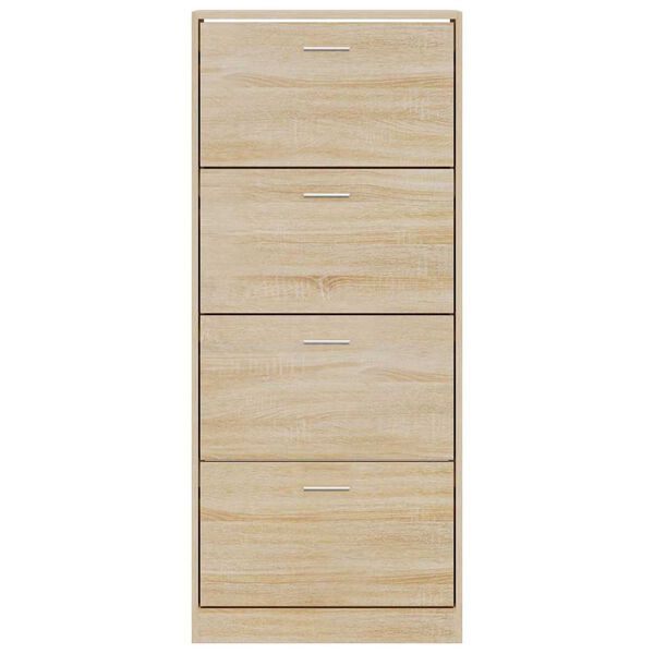 vidaXL Zapatero madera contrachapada roble Sonoma 63x24x147 cm