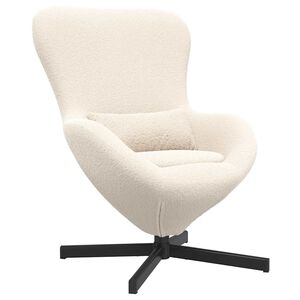 vidaXL Sill&oacute;n huevo Crema 63 x 73 x 90 cm tela