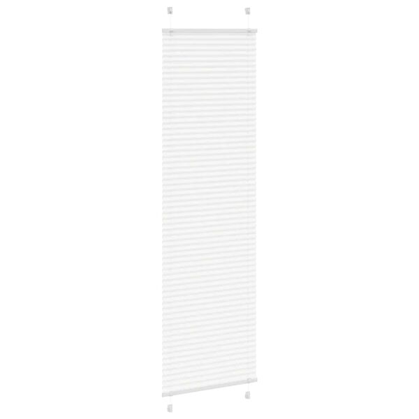 vidaXL Estor Plisado blanco 65x200 cm Tela Ancho 64,4 cm Poliéster