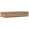 vidaXL Cama con almacenamiento Roble artisan 226.5 x 75 x 31.5 cm