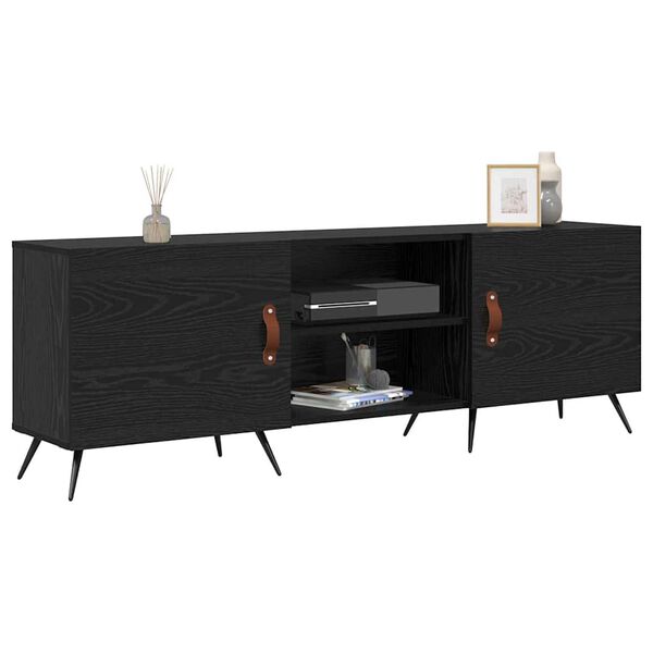 vidaXL Gabinete de TV Roble negro 150 x 30 x 50 cm