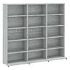 vidaXL Estanter&iacute;a para CDs madera contrachapada gris 100x23x89,5 cm