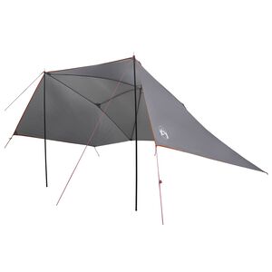 vidaXL Tienda para coche con techo Gris y naranja 308 x 215 x 220 cm