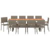 vidaXL Conjunto de Comedor de Jard&iacute;n 11 pcs Gris rat&aacute;n sint&eacute;tico